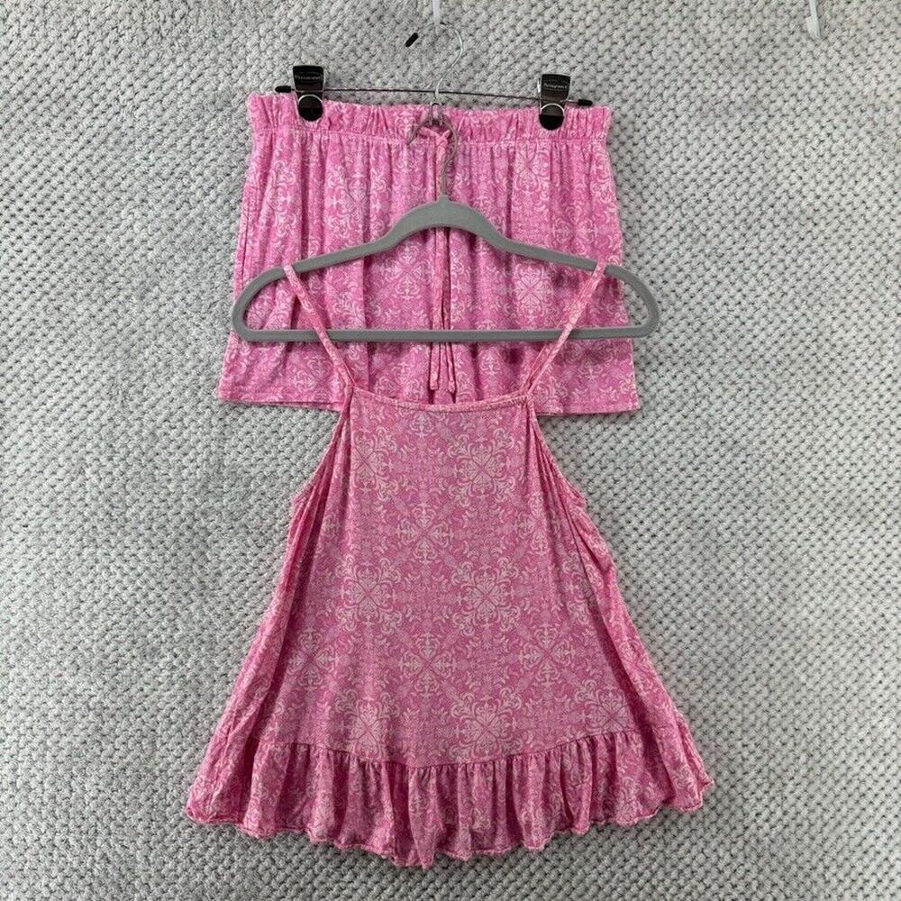 Tommy Bahama Sleepwear Set Women S Floral Pink Tank Top Shorts Elastic Waist